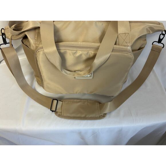 The Foldie Travel Bag Tan Lg 40L Weekender Exandable Foldable Carry On - Picture 4 of 13